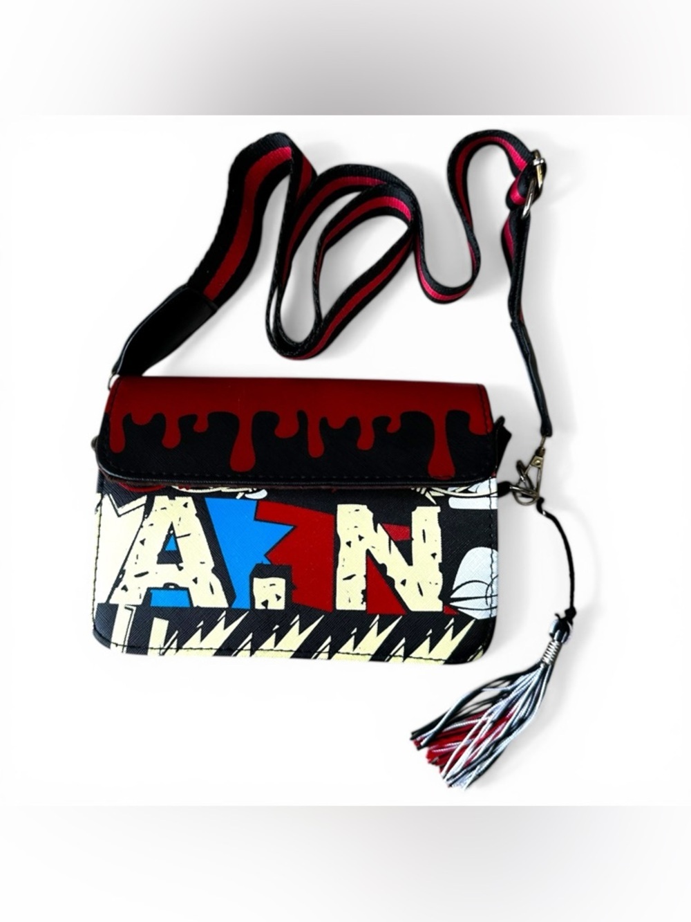 Graphic Street Art Graffiti Crossbody Bag - 6.5x8โ - Picture 6 of 8
